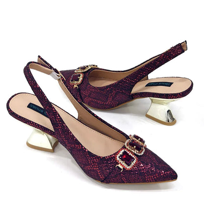 Newest Style Teal Sky Color Platform Design Peep Toe Ladies Shoes Matching Bag Set For Mature Women Heel Party Pump