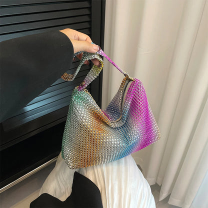 NEW Evening Clutch Bag for Women Glitter Elegant Top Handle Bags Ladies Party Wedding Bag Shiny Rhinestone Handbag Purses New
