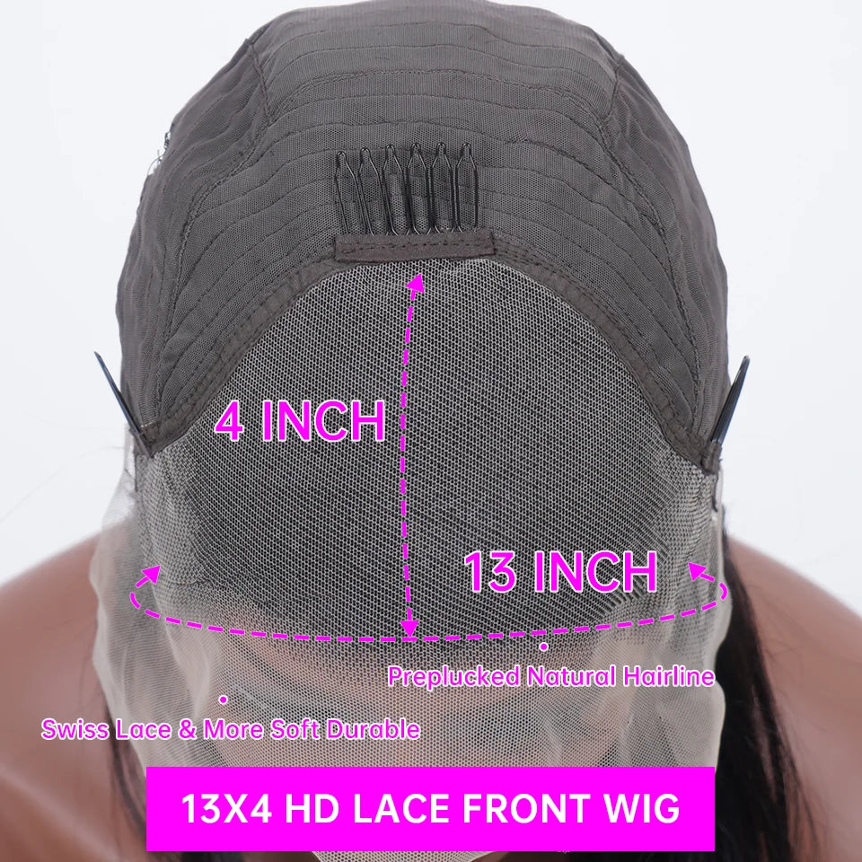 Bone Straight Wig 13x4 13x6 Hd Transparent Lace Frontal Human Hair Wigs Lace Front Pre Plucked With Baby Hair Wig Brazilian Hiar