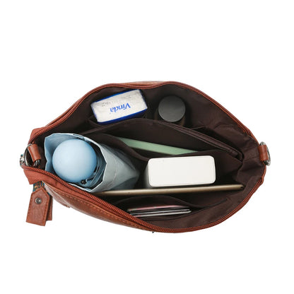 Solid Color Luxury Designer High Quality Leather Women's Handbag Purses Multifunctional Ladies Shoulder Messenger Bags Sac Femme