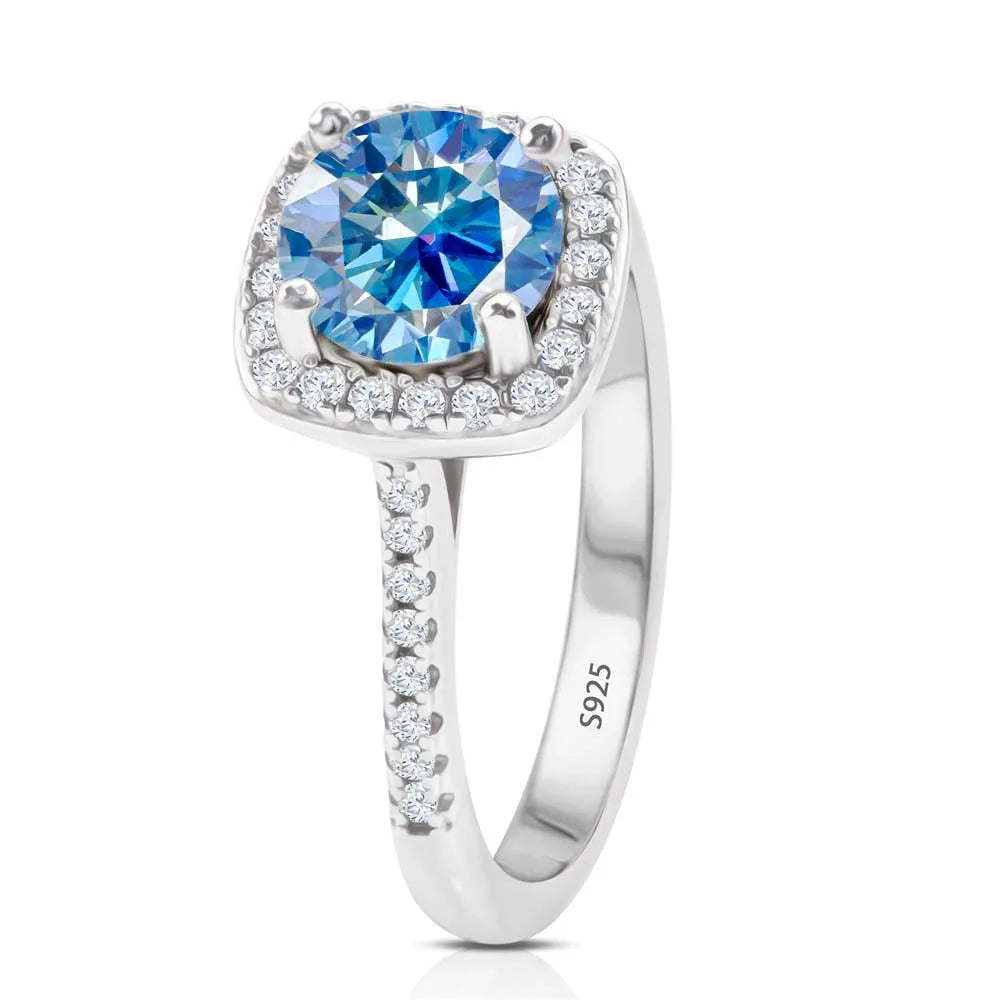 1-3ct Moissanite Wedding Rings Women 925 Sterling Silver Plated 18K White Gold Ring Engagement Promise Band Fine Jewelry Gift