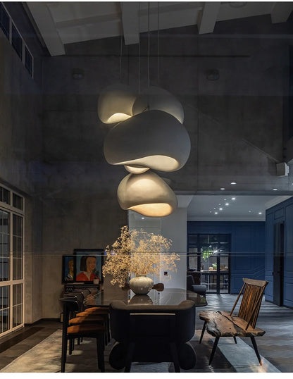 Nordic Wabi Sabi Pendant Lamps Dining Room Lighting Modern Living Room Bedroom LED Ceiling Chandelier Loft Lustre Hanging Lights