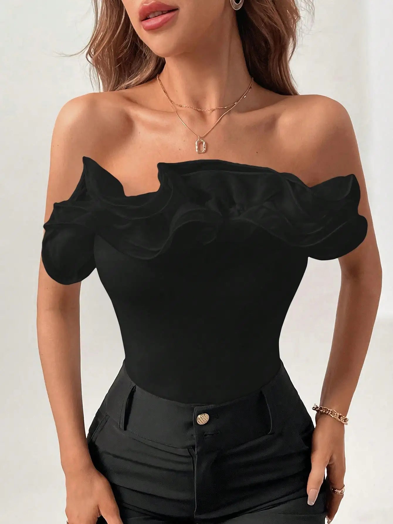 White Niche Does Not Hit a Unique Chic Short One-piece Strapless Top for Spice Girls to Wear Outside