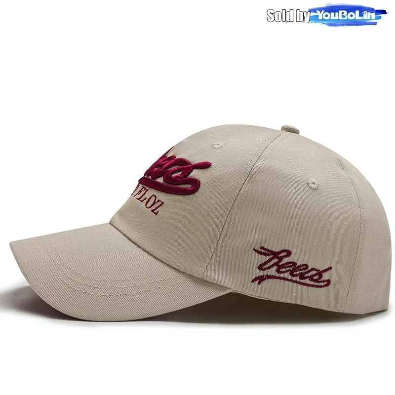 Letters 3D Embroidery Cotton Adjustable Baseball Cap Sun Hat Trucker Caps Dad Hats
