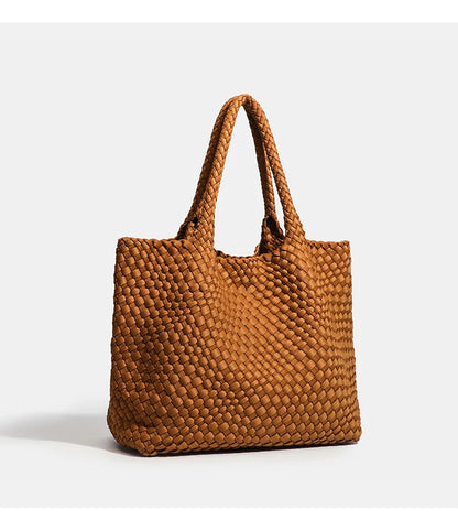 Large size women's tote bag Women's fashion bags 2024 Hot product Neoprene material women's hand-woven bag Large volume Tote bag