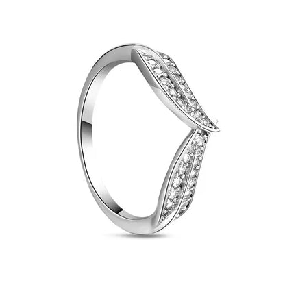 New 925 Sterling Silver Rings Stackable Infinite Silver shining Zircon Ring For Women Wedding Anniversary Birthday Jewelry Gift