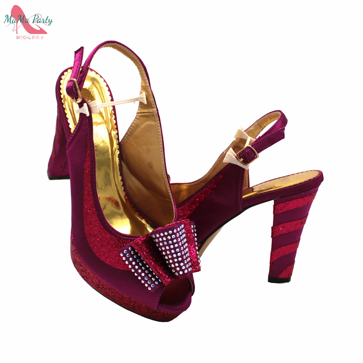 2021 Specials Design Black Color Nigerian Women Shoes and Bag Set High Quality Slingback Sandals with Appliques for Wedding