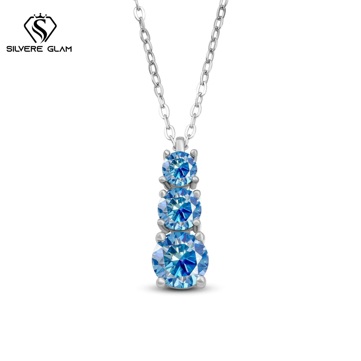 1.8CT D Color Moissanite Gourd Pendant Mama Dainty Necklace Classic 925 Sterling Silver Women's Necklace Fine Jewelry For Party