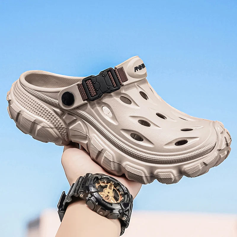 Summer Casual Sandals Men Outdoor Slippers Flat Mens Flip-flop Lightweight Beach Shoes Indoor Home Anti-slip Bathroom Slides