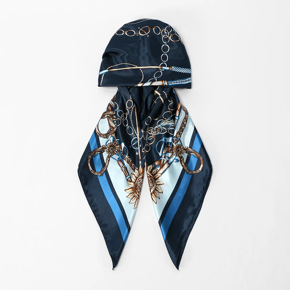 New Muslim Satin Silk Instant Hijabs Scarf Printed Turban Thick Hijab Cap Night Cap Women Ramadan Elastic Satin Hair Bonnet Eid