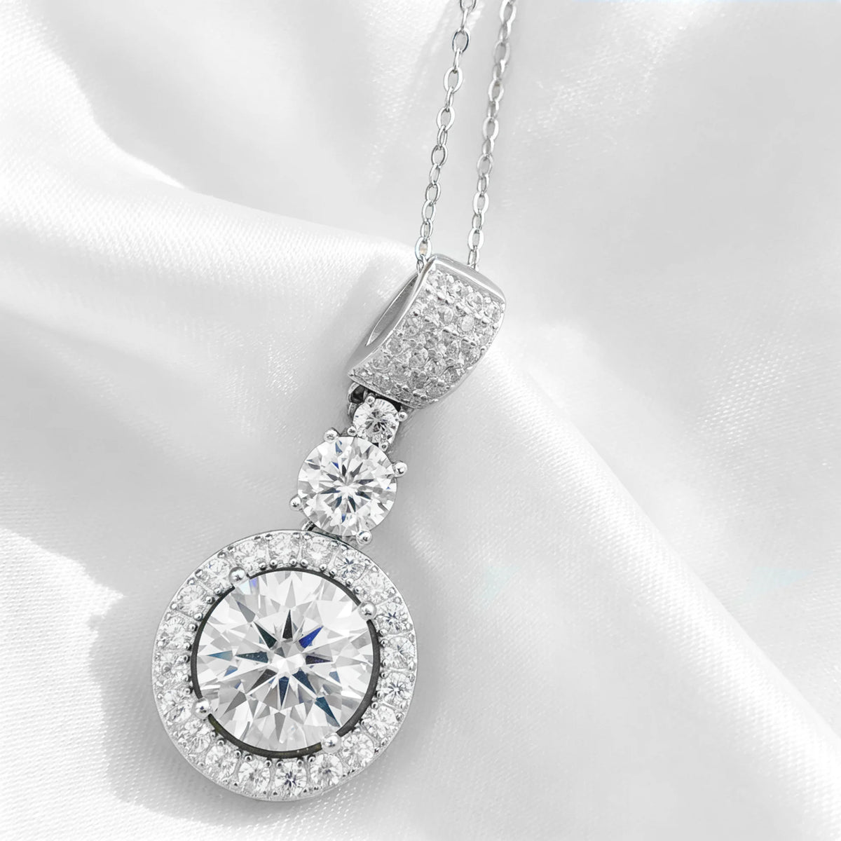 TY 5CT DColor Moissanite 925 Sterling Silver Pendant Necklace Fine Jewelry Necklace Women Fashion Accessories For Party Wedding