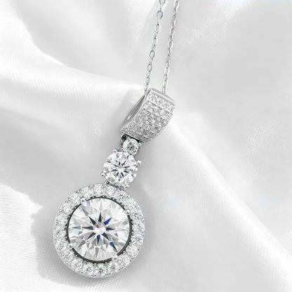 TY 5CT DColor Moissanite 925 Sterling Silver Pendant Necklace Fine Jewelry Necklace Women Fashion Accessories For Party Wedding
