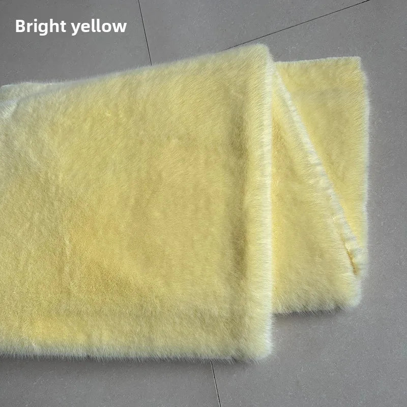Thickened Imitation Mink Fur Grass Plush Fabric for Soft DIY Sewing Handmade Coat Vest Toy Doll Clothing Fashion Cloth Material