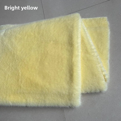 Thickened Imitation Mink Fur Grass Plush Fabric for Soft DIY Sewing Handmade Coat Vest Toy Doll Clothing Fashion Cloth Material