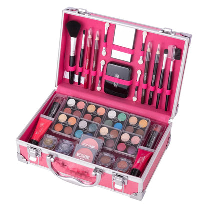 Makeup Case Set Natural Long Lasting Matte Shimmer Lipstick Eyeshadow Blush Highlight Multifunctional Full Face Cosmetic Kit