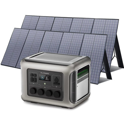 ALLPOWERS R2500 Portable Power Station 1920Wh 2500W Solar Generator & SP037 Solar Panels 400W / 2X400W Solar Charger for Camping