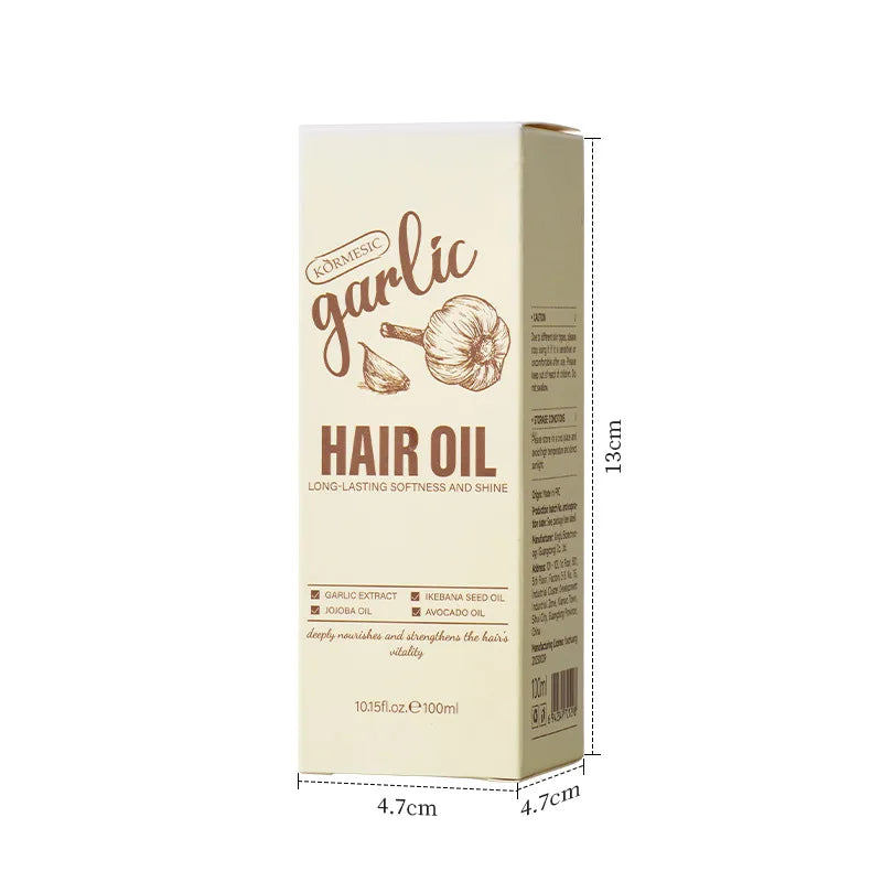 Garlic Hair Growth Oil 100ML Hair Regrowth Serum For Thinning Hair, Scalp Root Care, Anti Hair Loss, Fuller Thicker Hair Unisex