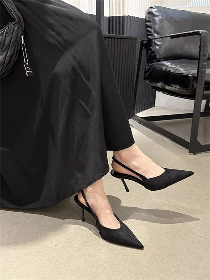 Luxury High Heels Sandals Women Sexy Pointed Toe Shoes for Woman Slippers New Party Shoes Pumps Elegant Slides Mujer Zapatos