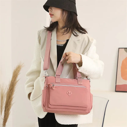 High-grade fabrics,Women's Shoulder bag Female Top-Handle bag Handbag Waterproof Nylon CrossBody Bag Ladies Messenger Bag