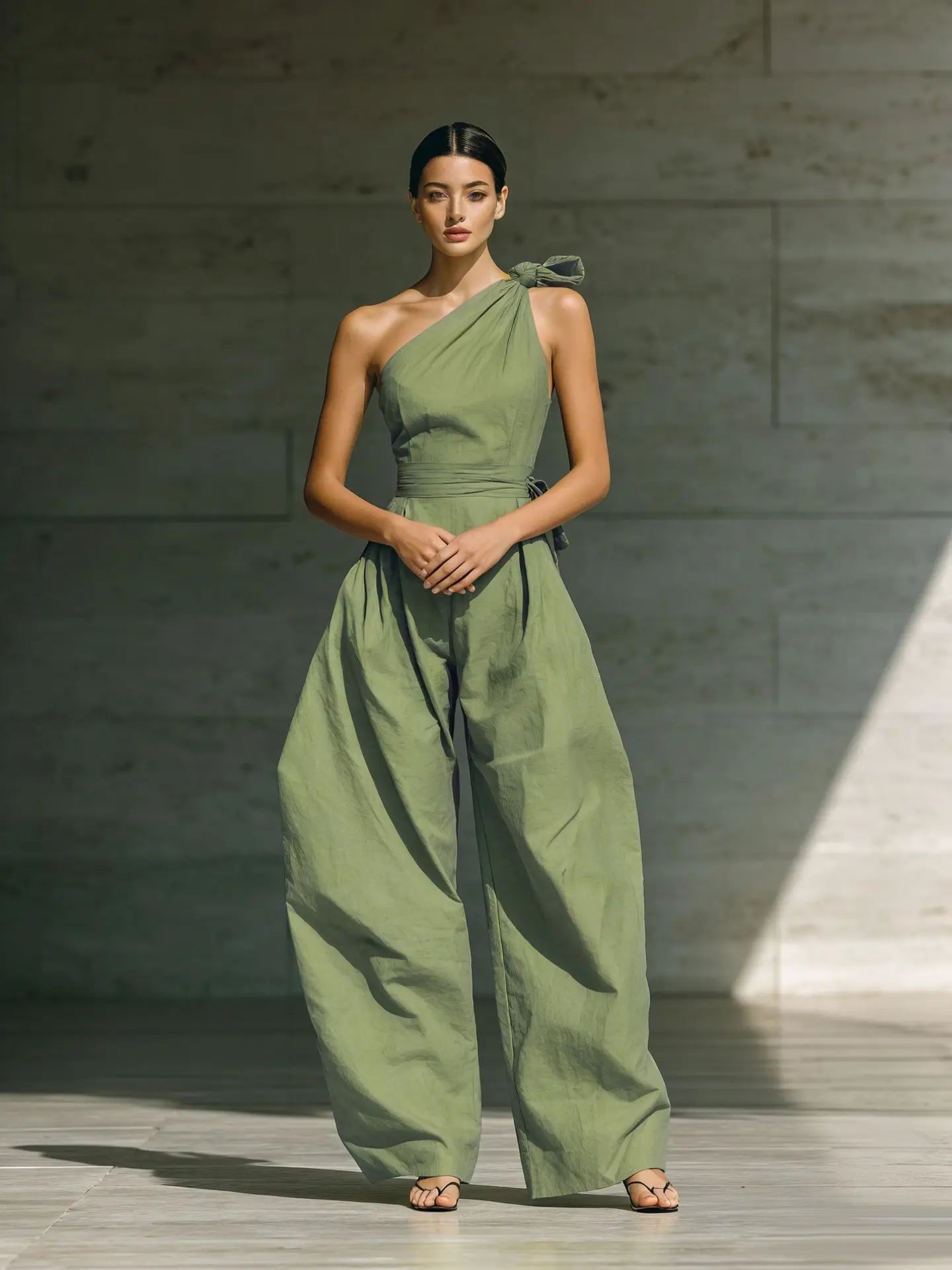 Fashion Sleeveless Jumpsuits For Woman 2026 Summer Casual One Shoulder One Piece Clothes Rompers High Quality Elegant
