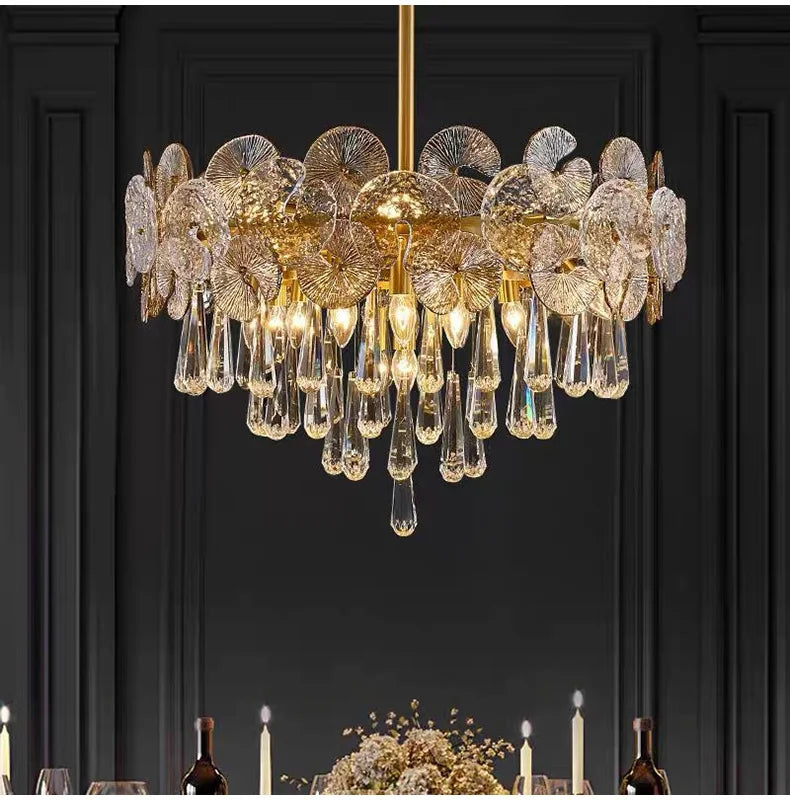 Living Room Luxury Crystal Chandelier Home Decor Items Lustre Modern Ceiling Chandeliers Lights Led Ceiling Light Chandelier