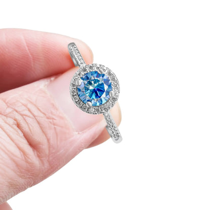 1-3ct Moissanite Wedding Rings Women 925 Sterling Silver Plated 18K White Gold Ring Engagement Promise Band Fine Jewelry Gift