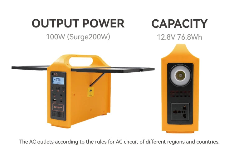All in One Solar Power Station 100W Generador Solar Outdoor Camping Emergency Mini Portable Power Station with Solar Panels