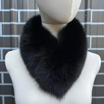 Luxury Winter Neck Warmer Fox Fur Scarf Thickened Natural Fur Collar Scarf  Fluffy Fur Shawl Magnetic Buckle Real Fur Scarves