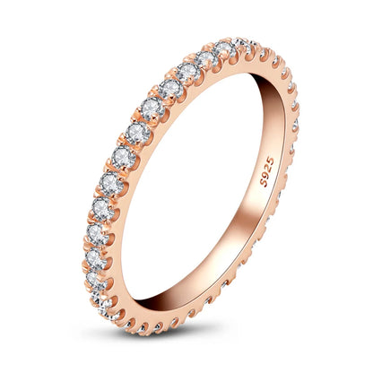 Wholesale Eternity Band Promise ring 925 Sterling silver Diamond cz Engagement Wedding Rings for women Men Finger Party Jewelry