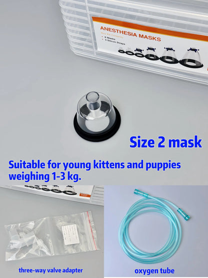 Animal anesthesia oxygen mask, universal nebulization oxygen mask for dogs and cats, animal anesthesia respiratory mask