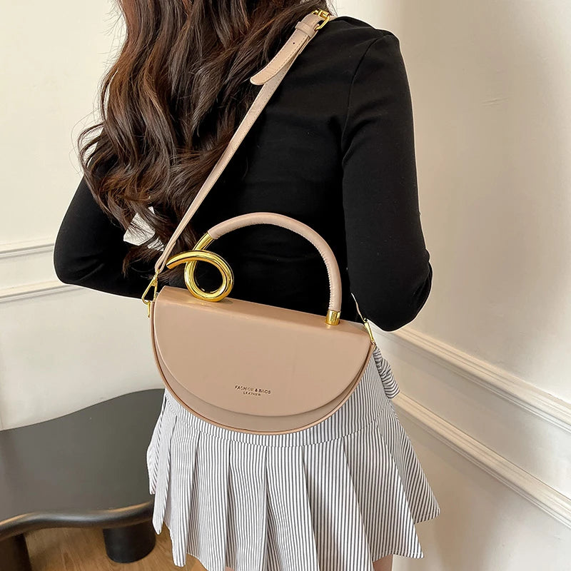 Small Crossbody Bags For Women Designer Semicircle Saddle Bag 8 Colors Pu Leather Handbag Luxury Brand Lady Shoulder Bags