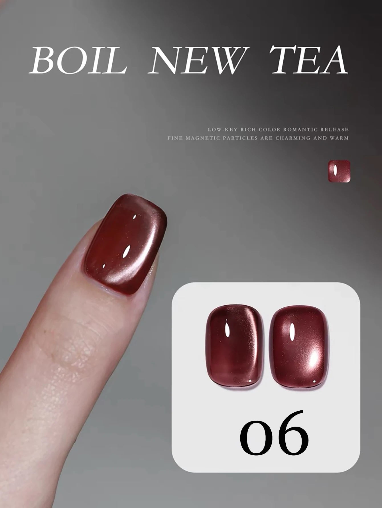 1-24pcs WS Romantic Purple Cat Eye Gel Nail Polish New Style Super Flash Versatile Whitening Purple Glass Bead Cat Nail Salon