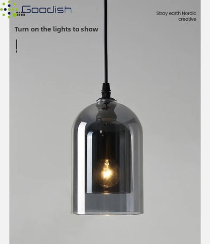 Modern Crystal Coal Oil Glass Stone Bottle LED Pendant Lights Art Creative Indoor Lamps for Bedroom Home Decoration Chandeliers
