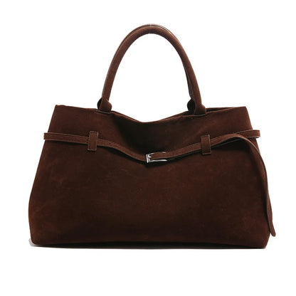 NEW Luxury Brand Rodeo Woman Bags Faux Suede Brown Totes Gold Buckle Shoulder Bags Fashion Women Handbags