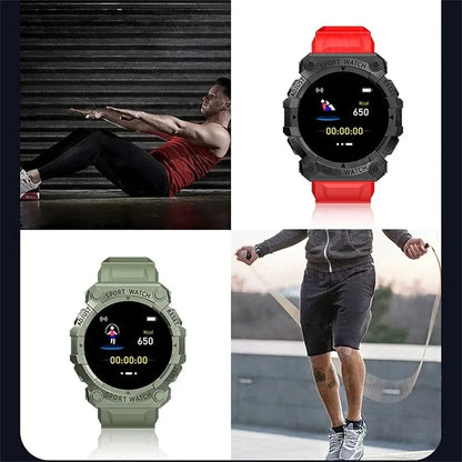 Black Smart Watch Sports Bluetooth Reminder With Color Screen Health Monitoring Fd68s Wearable Fitness Tracker