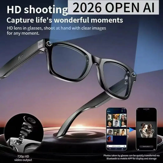 TOP 1 for Meta AI Smart Glasses 13MP Camera Video Recording 100+ Languages Translation Sunglasses Bluetooth Call Music Play