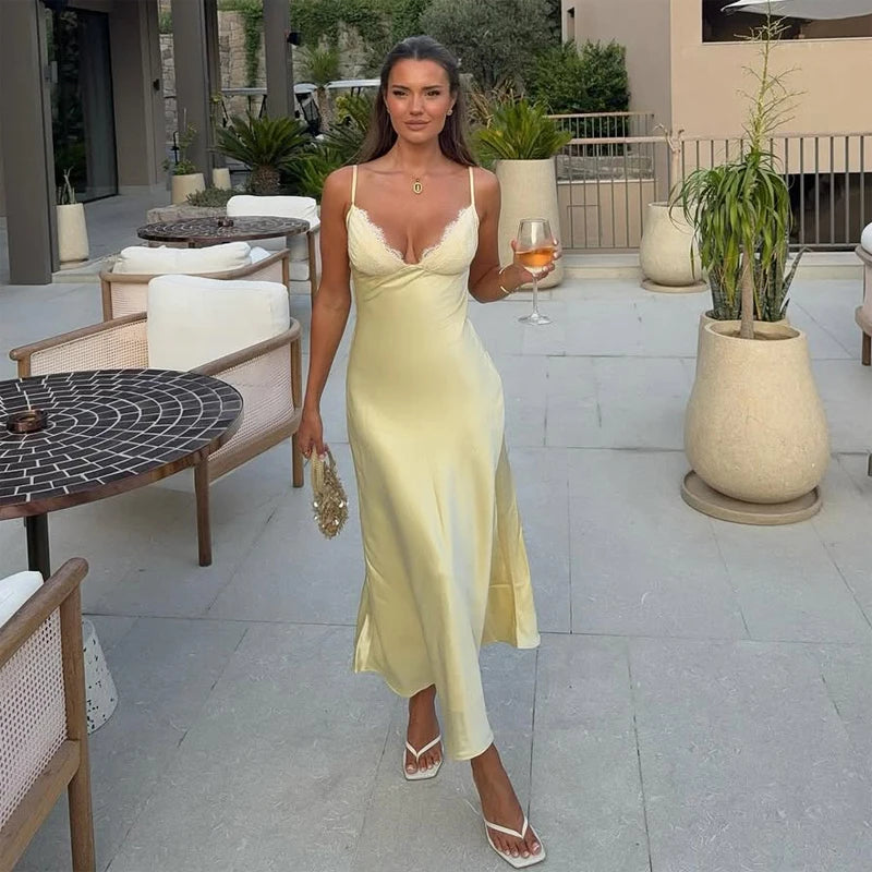 Solid Pleated Strapless Women's Dress Backless Off-shoulder High Waist Split Female Dresses 2026 Sexy Summer Evening Party Gown