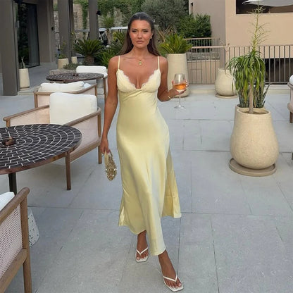 Solid Pleated Strapless Women's Dress Backless Off-shoulder High Waist Split Female Dresses 2026 Sexy Summer Evening Party Gown