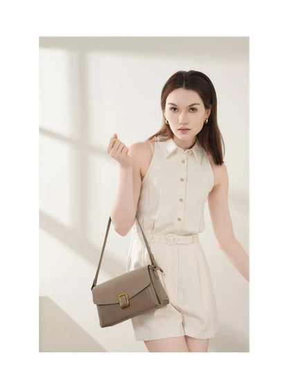 Women's Genuine Grade Cow  Leather Shoulder Crossbody Purse Bag Luxury Designer Ladies Underarm Bag Female Small Square Bag New