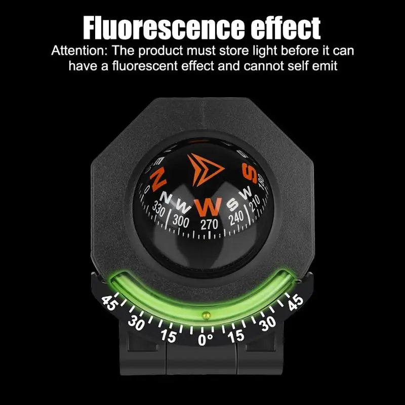 Car Dashboard Foldable Compass Spherical  Mount for Accurate Direction Long Road Travel