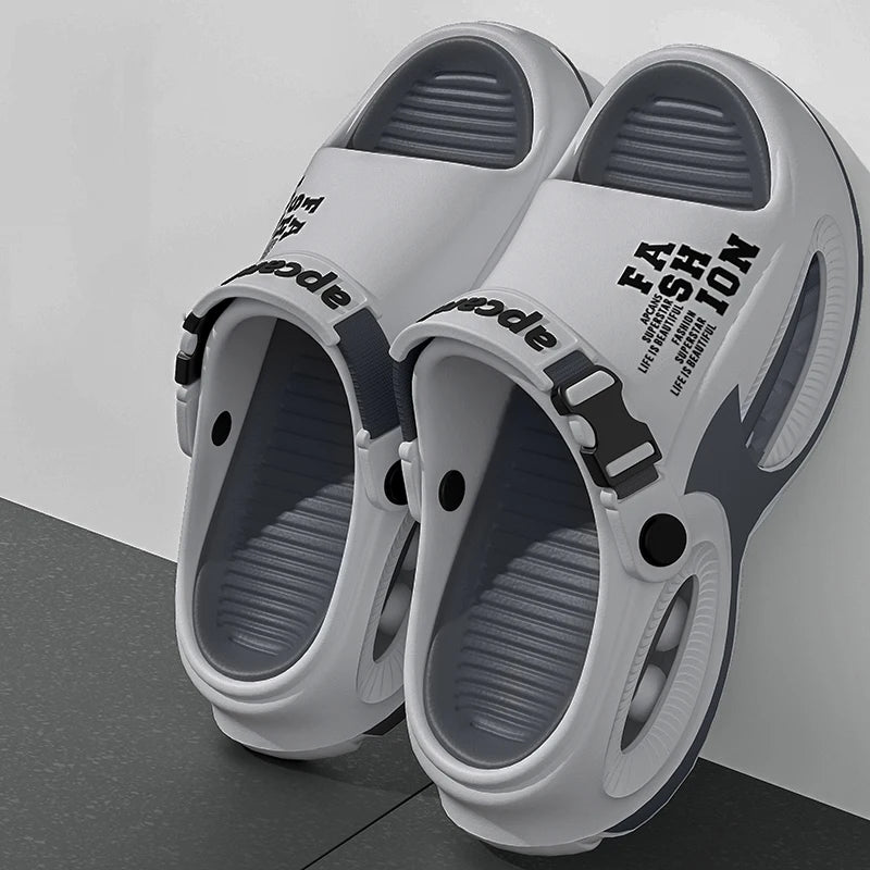 Men Fashion Sport Slippers Indoor Outdoor Sandals Beach Flip Flop Thick Sole Male Slides Summer Non-Slip Men Shower Slippers