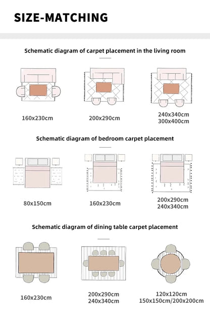 VIKAMA Carpet for Living Room Colorful Large Area Cartoon Bedroom Bedside Plush Rugs Cute IG Sofa Coffee Table Floor Mats