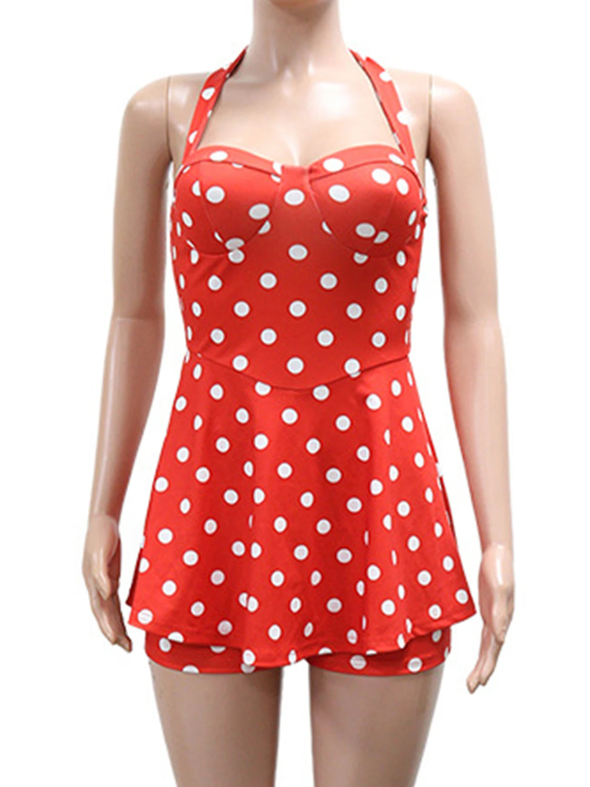 Sexy dot print jumpsuit women summer backless jumpsuits rompers for woman clothing fashion casual short pants bodycon playsuit