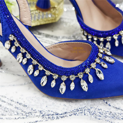 Designer Shoes Women's Luxury 2026 Elegant Crystal Women's Shoes Italian Women's Wedding Rhinestone Nigeria Party Wedding Pump