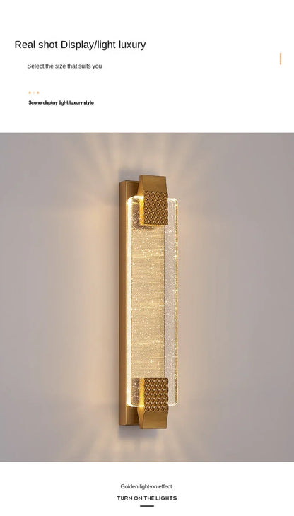 Modern Luxury Crystal Wall Lamp Bedroom Bedside Corridor Stairway Hallway Restaurant Kitchen Background Wall Led Light Sconce
