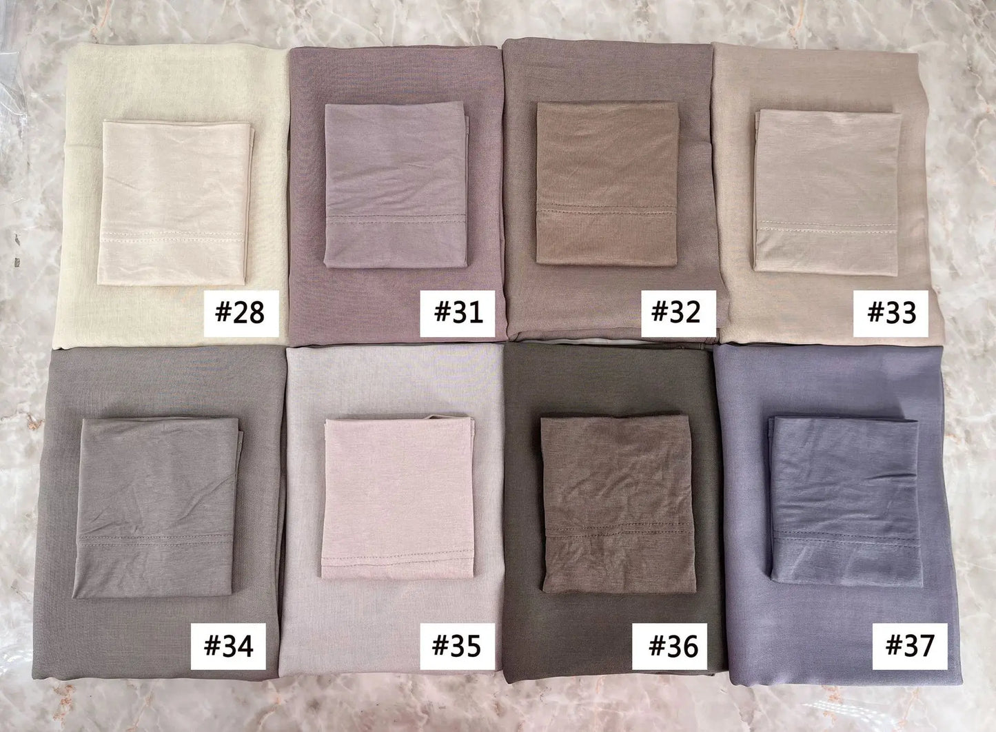 84colors Modal Hijab with Modal Undercap Set Basic Stretchy Pullover Headscarf Thin Breathable Sunscreen Head Wrap Hijabs Scarf