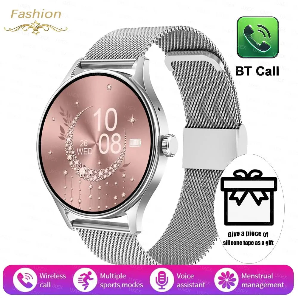 2026 New Smart Watch Women Men Bluetooth Call Sports Fitness Watches Heart Rate Health Monitor Smartwatch Ladies For Android iOS