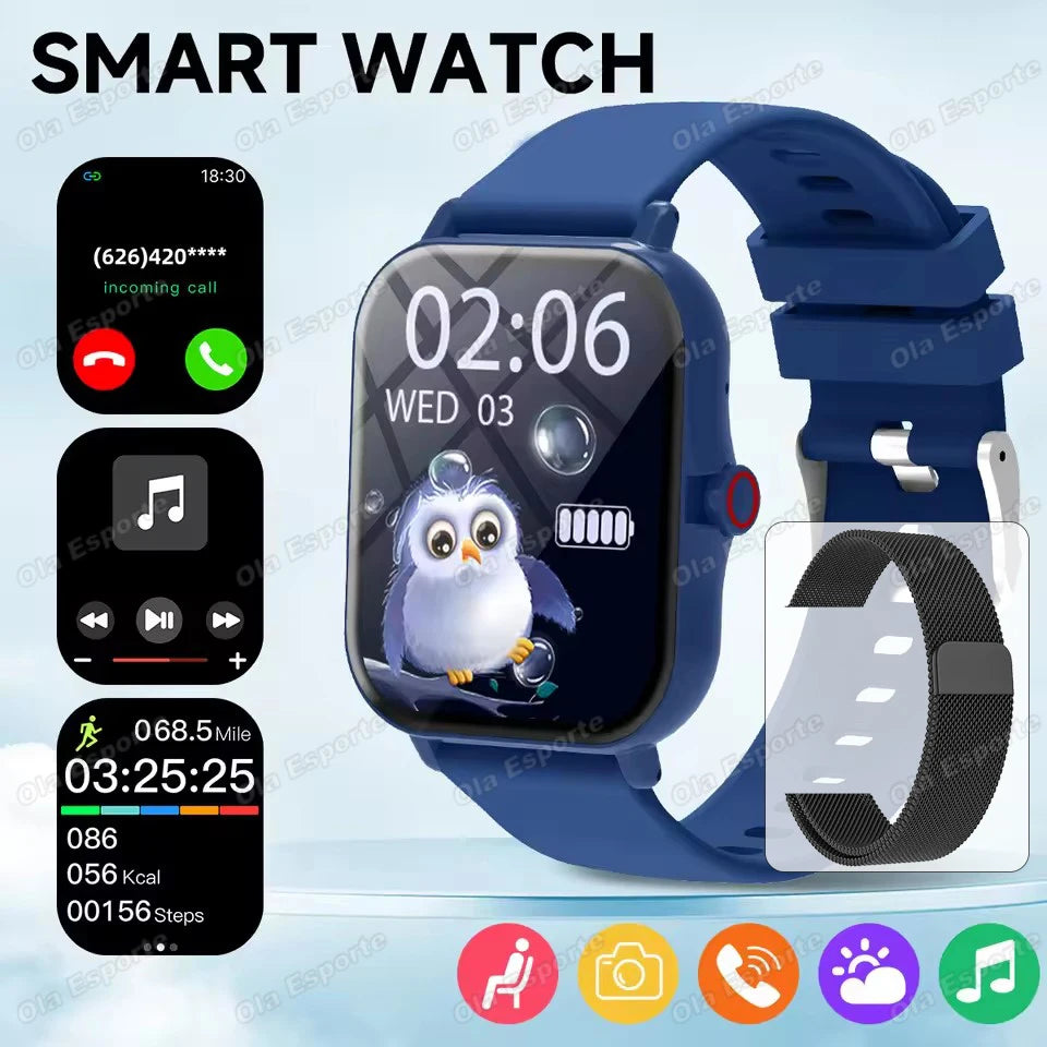 NEW Games Smart Watch 2026 Bluetooth Call Camera Control Sleep Monitoring Music Play Message Push Outdoor Sports Smartwatch Kids
