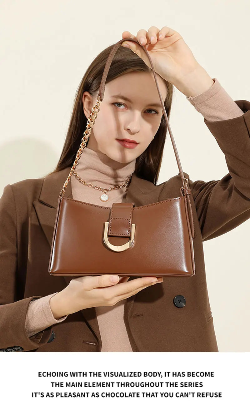 Genuine Leather Women's Bag Luxury Designer Adjustable Shoulder Bags Classic Crossbody Chain Bag Cowhide Fashion Handbags 2979