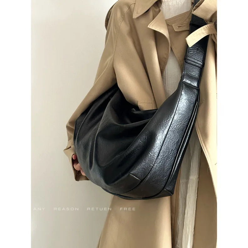 CGCBAG 2025 New Fashion Luxury Designer Tote Bag Simple Solid Commuting Original Brand Handbags Women Soft Leather Shoulder Bag